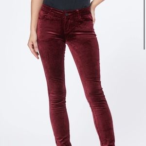 Paige Verdugo Velvet Corduroy Skinny Jeans